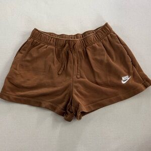Nike Brown Athletic Shorts with Elastic Waistband
